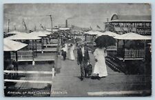 Postcard VA Colonial Beach Crowd Departing Steamer Ship Boat Arrival 1909 R54 picture