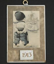 Vintage 1913 Miniature Calendar Schlesinger Bros NY Wall Dutch Boy & Girl picture