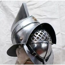 18GA SCA LARP Medieval Gladiator Helmet Brass Reenactment Armor Steel helmet picture