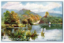 1906 Derwentwater Picturesque Lake Keswick England Oilette Tuck Art Postcard picture