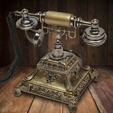 Vintage Style Rotary Telephone Retro Corded Dial Phone Home Desk Ornaments picture