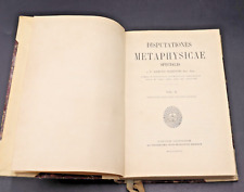1888 Antique Disputationes Metaphysicae Specialis Book Latin Rare Old Christian picture