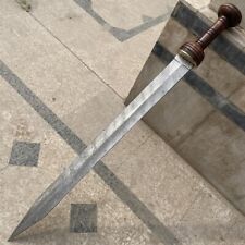 Legion Gladiator Roman Gladius Sword Hand Forged Damascus Steel Blade | Leather picture