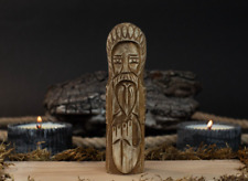 Wooden figurine - Freyr. Scandinavian God. Wood carving. Altar. Handmade. picture