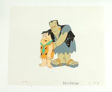 Authentic Vtg Hanna Barbera FRED FLINTSTONE & FRANKENSTONE Production Art Cel picture