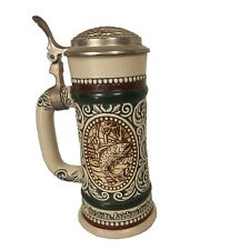 Avon Vtg Sporting Beer Stein 1978 English Setter Hunting Rainbow Trout Fishing picture