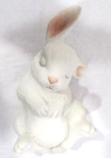 Vintage Boehm Porcelain White Rabbit Newborn Sleeping #40217 Figurine Easter picture