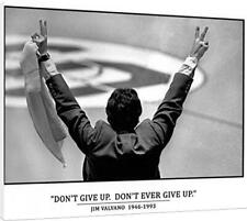 Canvas Wall Art:   Jim Valvano Don't Ever Give Up Print - NC State Wolfpack picture