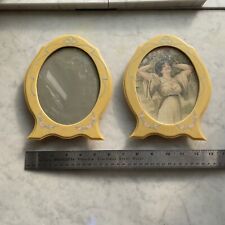 Pair Of Vintage Oval Celluloid Picture Frames picture