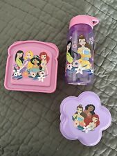 New Lunch Set Zak Designs Disney Princess Sandwich Holder Snack Water Bottle picture