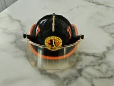 97 FIRE FIGHTING HELMET New Tripoli PA PLASTIC WITH FACE SHIELD Rare Trl7#36 picture