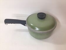 Vintage Club Aluminum 2 QT Avocado Green Saucepan Sauce Pot Pan with Lid 7-1/2” picture