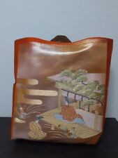 Unused Japanese Silk Obi Remade Backpack with Traditional Patterns picture