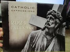 NEW 2024 Catholic Church Wall Calendar Religious Bible Verse Virgin Mary Jesus + picture