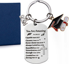 UYY 2024 Graduation Gifts for Her Him Inspirational Graduation Keychain with Box picture