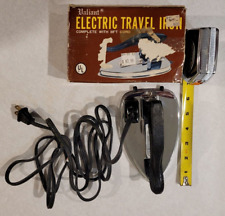 VALIANT ELECTRIC TRAVEL IRON WITH 8 FT CORD VINTAGE WITH BOX - READ DESCRIPTION picture