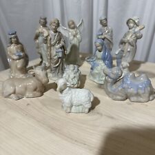 11 Piece Ceramic Nativity Set/Scene EUC picture