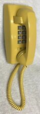 Vintage WESTERN ELECTRIC 2554BMPG YELLOW Push Button Touch Dial Wall Telephone picture