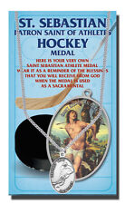 St.Sebastian Hockey Medal Necklace with Prayer Card picture