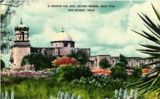 VTG Postcard- 47453. MISSION SAN JOSE SAN ANTONIO TX. UnPost 1930 picture