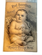 Antique Victorian Era Trade Card Prof. Horsfords Phosphatic Baking Powder picture