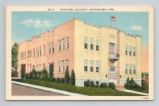 Morristown TN municipal building 1954 linen Vintage Postcard $K picture