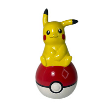 Pokemon Pokeball Pikachu Ceramic Painted Piggy Bank 10.5 in Official Small Chip picture