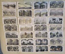 (28) WW1 STEREOVIEW CARDS Images of WORLD WAR 1 Artistic Sterioscope Cards picture