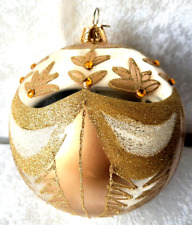 Waterford Holiday Heirlooms Winter Wonderland Gold Ball Ornament picture