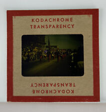 Vintage Kodachrome Transparency Original 35 mm Photo Red Band Marching Parade picture