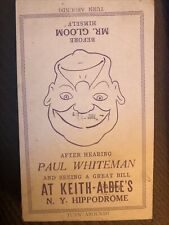 c1930s Paul Whiteman New York Hippodrome Antique Handbill Postcard picture