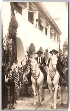 Vancouver Canada 1930s RPPC Real Photo Postcard Pair Of Horses Performers picture