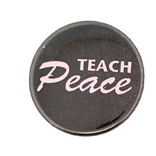 Vintage 80's 90's TEACH PEACE Pinback Button picture