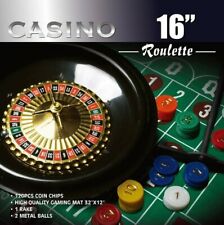 DA VINCI 16 Inch Roulette Wheel Game Set with Game Layout, Mini Chips, Rake picture