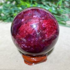180-190g Natural  Peach Blossom Jade  Crystal Ball Healing Sphere picture