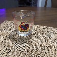 Vintage Chicken Rooster 1 Cup Glass Measuring Cup Anchor Hocking #496 picture