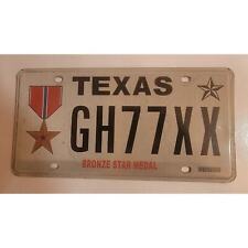 Collectable real Texas Bronze Star Medal license plate 