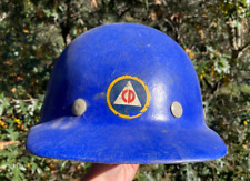 Vintage Fibre Metal Fiberglass CD Civil Defense Hard Hat Bump Cap picture
