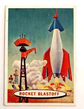 1958 Topps Target Moon #17 Rocket Blast Off Pink Back Crease Free Sharp picture
