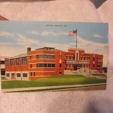 linen Postcard Armory Marion Indiana picture