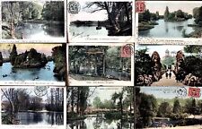 Lot Of 9 French Postcards 1910 And Earlier PARIS And Nature Parks And Scenery picture