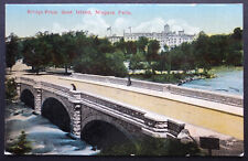 c1920 BRIDGE FROM GOAT ISLAND ~ Niagara Falls Postcard picture