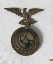 Rare Authentic 1860 Stephen Douglas/Johnson Ferrotype Campaign Political Pin picture