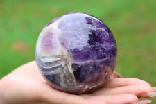 750g Top Natural Dreamy Amethyst Quartz Sphere Carved Crystal Ball Reiki.Q2857 picture