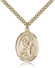 Saint Roch Medal For Men - Gold Filled Necklace On 24 Chain - 30 Day Money B... picture
