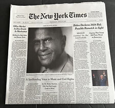 The New York Times Newspaper HARRY BELAFONTE 1927-2023 April 26 2023 Wednesday picture