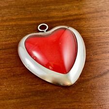 RARE GORHAM STERLING SILVER PICTURE FRAME / ORNAMENT PUFFY HEART - NO MONOGRAM picture