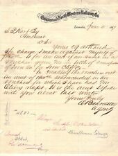 Two 1867 Chicago and North Western Railway Co. Letters - ALL NAMES IN LISTING picture