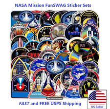 22 NASA Apollo Moon, Space Shuttle, SkyLab SpaceStation Mission Decal Stickers picture