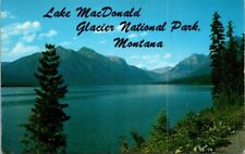 Lake MacDonald MT Montana Glacier National Park Advertising Vintage Postcard picture